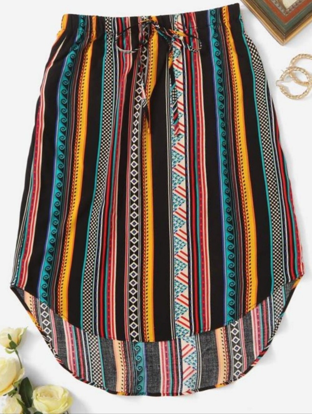 Shein 2XL Tribal Print Pencil Skirt Colorful Women's Plus Size